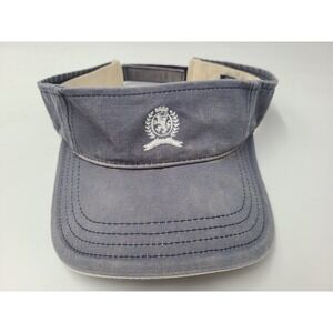 Tommy Hilfiger Crest Distressed Sun Golf Visor Adjustable Hat Cap Men Women Blue